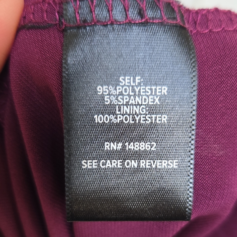 Torrid Plus Size Women's Deep Purple Magenta Long Sleeve Dress Classic Look - Picture 7 of 9
